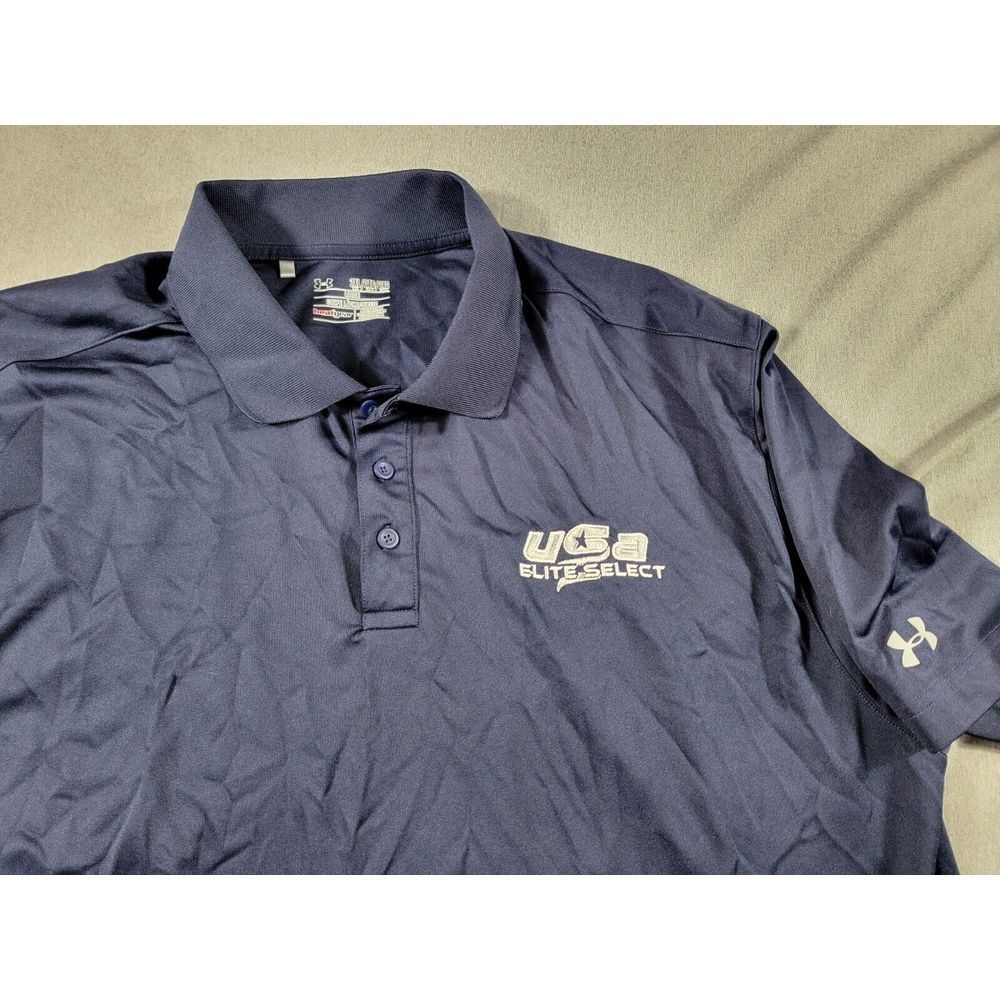Under Armour USA Elite Select Fastpitch Softball, Men's 2XL Polo Shirt Heatgear